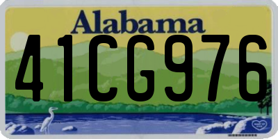 AL license plate 41CG976