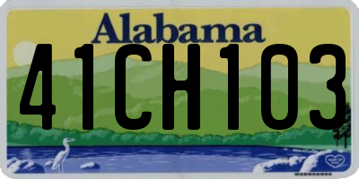 AL license plate 41CH103