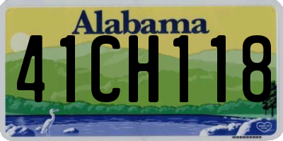 AL license plate 41CH118