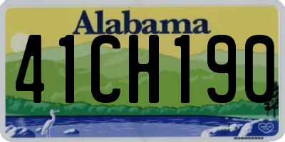 AL license plate 41CH190