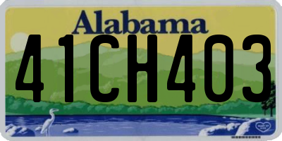 AL license plate 41CH403