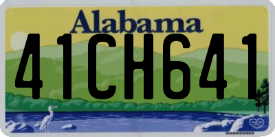 AL license plate 41CH641