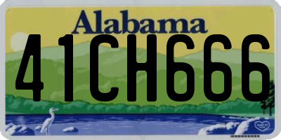 AL license plate 41CH666