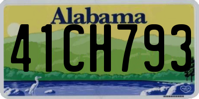 AL license plate 41CH793