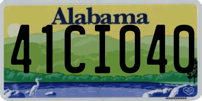 AL license plate 41CI040