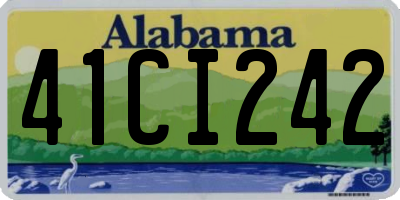 AL license plate 41CI242