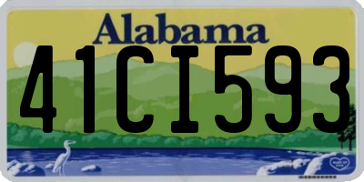 AL license plate 41CI593