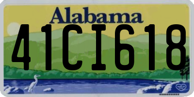 AL license plate 41CI618
