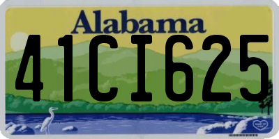 AL license plate 41CI625