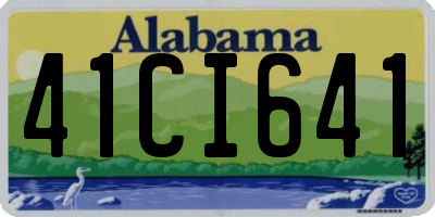 AL license plate 41CI641