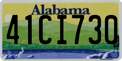 AL license plate 41CI730