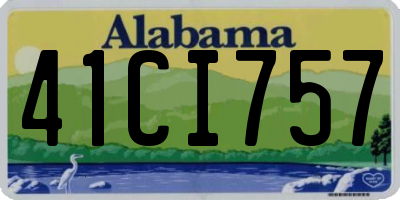 AL license plate 41CI757
