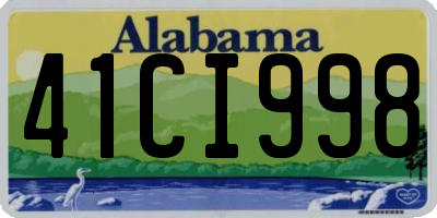 AL license plate 41CI998