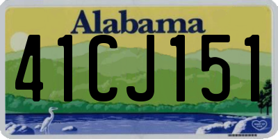 AL license plate 41CJ151
