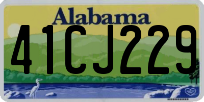AL license plate 41CJ229