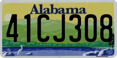 AL license plate 41CJ308