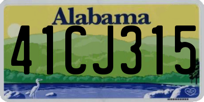 AL license plate 41CJ315