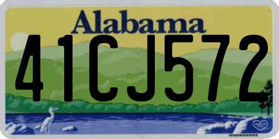 AL license plate 41CJ572