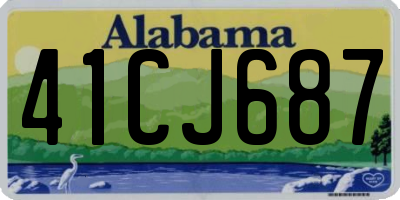 AL license plate 41CJ687
