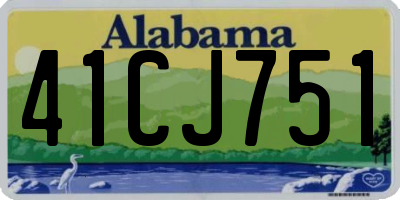 AL license plate 41CJ751
