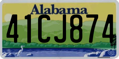 AL license plate 41CJ874