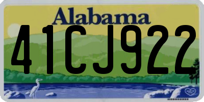 AL license plate 41CJ922
