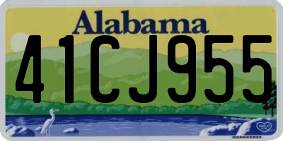 AL license plate 41CJ955