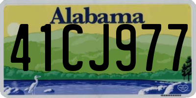 AL license plate 41CJ977
