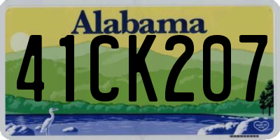 AL license plate 41CK207