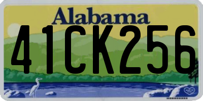 AL license plate 41CK256