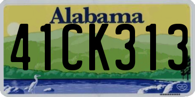 AL license plate 41CK313