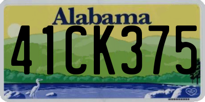 AL license plate 41CK375