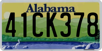 AL license plate 41CK378