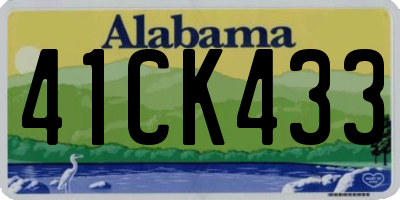 AL license plate 41CK433