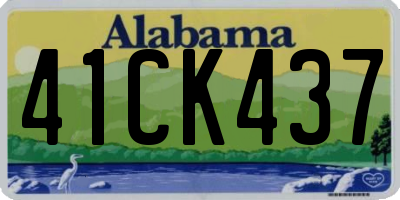 AL license plate 41CK437