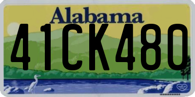 AL license plate 41CK480