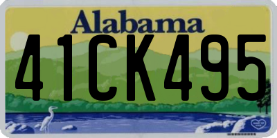 AL license plate 41CK495