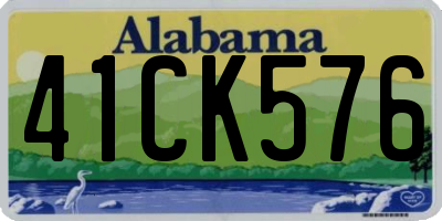 AL license plate 41CK576