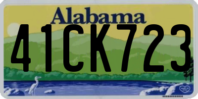 AL license plate 41CK723
