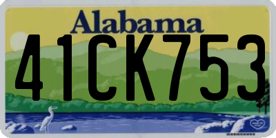 AL license plate 41CK753