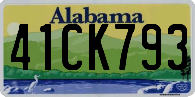 AL license plate 41CK793
