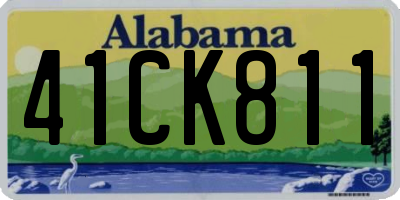 AL license plate 41CK811