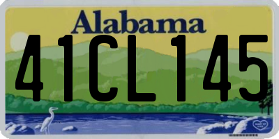 AL license plate 41CL145
