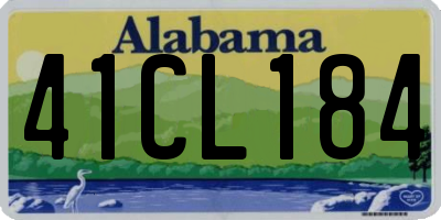 AL license plate 41CL184