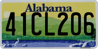 AL license plate 41CL206