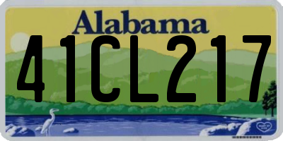 AL license plate 41CL217