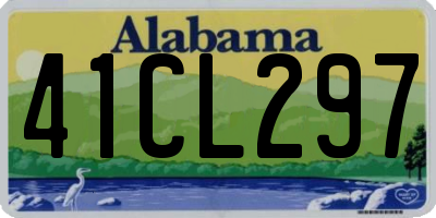 AL license plate 41CL297
