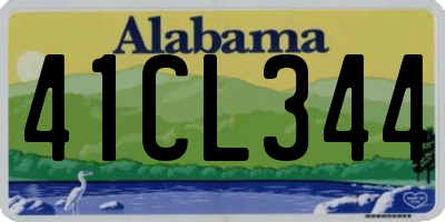 AL license plate 41CL344