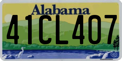 AL license plate 41CL407