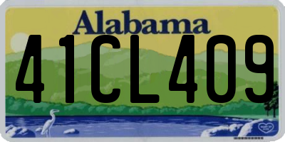 AL license plate 41CL409